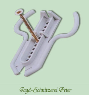 TB FGK33325-5 Fischer Geweihklammer, Federelastische und schädelschonende Klammer inkl. Schraube, für Rehgehörne und Gamskrucken geeignet